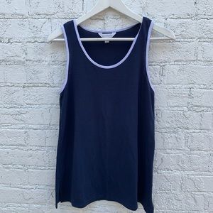 Charming Charlie blue and white tank top sz S